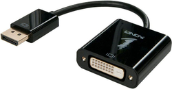 Fotoja e Përshtatës AV Lindy DisplayPort - DVI-D, i zi