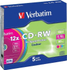 Fotoja e Disqe Verbatim 43167, CD-RW, 700MB, 12x, 5 copë, Picture 1