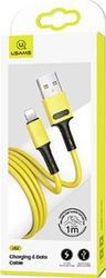 Fotoja e Kabllo USAMS USB-A-Lighting, 1m, e verdhë