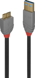 Fotoja e Kabllo USB Lindy USB-A - micro-B 36767, 2 m, e hirtë