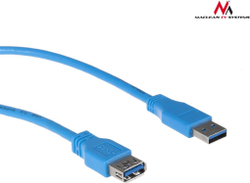 Fotoja e Kabllo Maclean (MCTV-585) USB-A - USB-A, 3m, e kaltër
