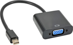 Fotoja e Përshtatës Akyga AK-AD-39, DisplayPort Mini në D-Sub (VGA), 15cm, i zi