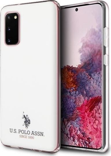 Fotoja e Mbrojtëse US Polo Assn për Samsung Galaxy S20, e bardhë