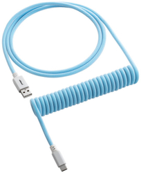 Fotoja e Kabllo spirale CableMod Classic, USB-C/USB-A, 1,5m, e kaltër e çelët