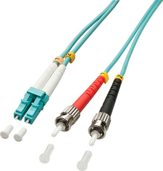 Fotoja e Kabllo rrjeti Lindy Fiber Optic LC/ST OM3 50/125um, Multimode, 2m, e kaltër