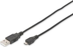 Fotoja e Kabllo USB Digitus USB-A - microUSB, 1.8 m, e zezë