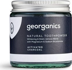 Fotoja e Pluhur për pastrim të dhëmbëve Georganics, me karbon, 60 ml