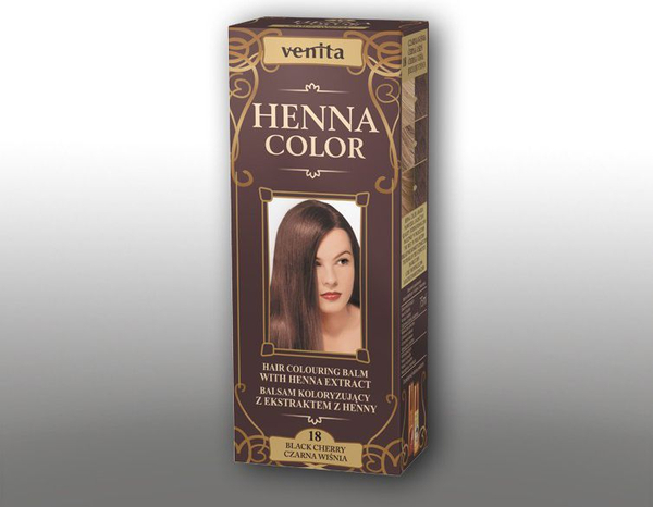 Fotoja e Ngjyrë për flokë Venita Henna Color, 18 Black Cherry, 75 ml