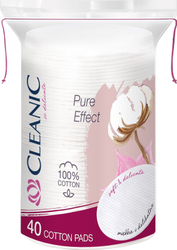 Fotoja e Pambuk kozmetik Cleanic Pure Effect oval, 40 copë