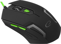 Fotoja e Maus gaming Esperanza Fighter EGM205G, optik, 2400 DPI, USB, 1.5 m, i zi