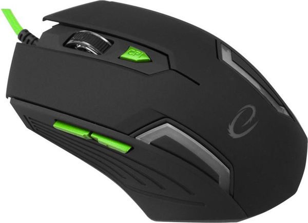 Fotoja e Maus gaming Esperanza Fighter EGM205G, optik, 2400 DPI, USB, 1.5 m, i zi