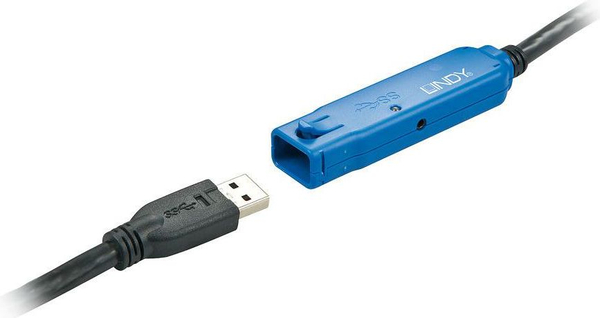 Fotoja e Kabllo Lindy USB-A - USB-A, 10m, e zezë