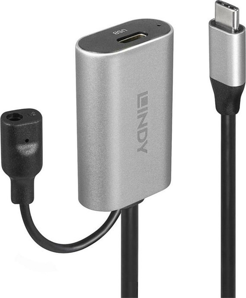 Fotoja e Kabllo Lindy, 2 X USB-C, 5m, e argjendtë