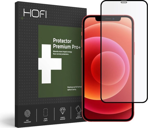 Fotoja e Xham mbrojtës për celular Hofi FULL PRO+ për iPhone 12 Mini, i zi