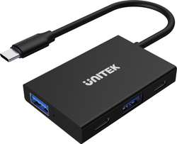 Fotoja e USB Hub Unitek H1302A, 2x USB-C, 2x USB-A 3.1 Gen2, i zi
