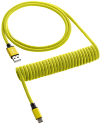 Fotoja e Kabllo spirale CableMod Classic, USB-C/USB-A, 1,5m, e verdhë