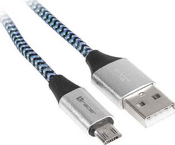 Fotoja e Kabllo Tracer USB-A - microUSB, 1m, e kaltër