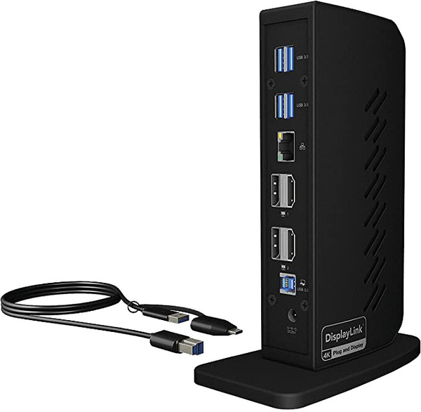 Fotoja e Docking station ICY BOX IB-DK2252AC DisplayLink me dalje video të dyfishta