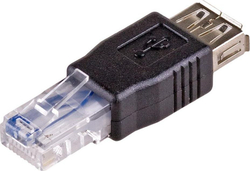 Fotoja e Përshtatës Akyga USB në RJ45, i zi