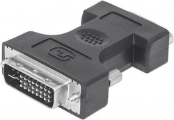 Fotoja e Adapter AV Manhattan (328883), DVI-I në D-Sub (VGA), i zi