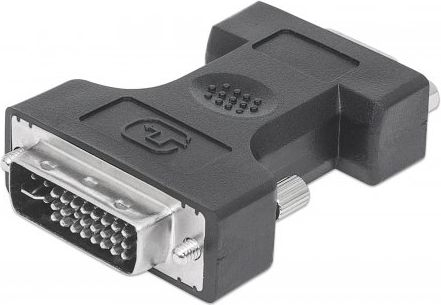 Fotoja e Adapter AV Manhattan (328883), DVI-I në D-Sub (VGA), i zi