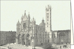 Fotoja e Kartolinë me zarf Rossi ITW 011 Siena Cattedrale S. Maria
