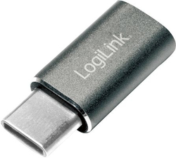 Fotoja e Përshtatës LogiLink (AU0041), USB-C në microUSB, i argjendtë