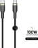 Fotoja e Kabllo karikimi dhe për të dhëna FIXED USB-C - USB-C, USB 2.0, PD 100W, 1.2m, e zezë, Picture 1