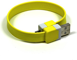 Fotoja e Kabllo USB Logo USB-A - microUSB, 0.25 m, e verdhë