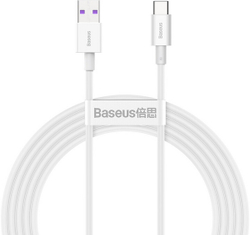 Fotoja e Kabllo BASEUS Superior Series USB-C - USB-C, 66W, 2m, e bardhë