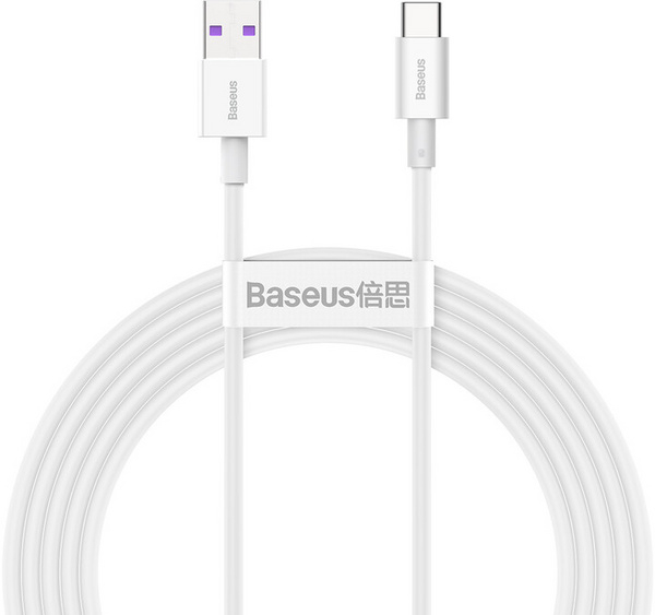 Fotoja e Kabllo BASEUS Superior Series USB-C - USB-C, 66W, 2m, e bardhë