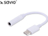 Fotoja e Përshtatës Elmak Savio SAVIO AK-35, USB-C në Jack 3.5mm, 12cm, i bardhë, Picture 1