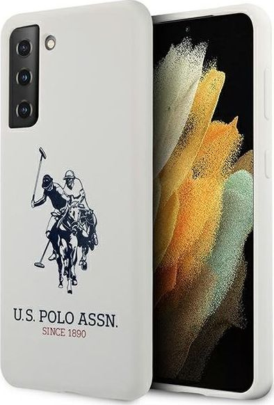 Fotoja e Mbrojtëse US Polo USHCS21SSLHRWH për Samsung Galaxy S21 G991, e bardhë