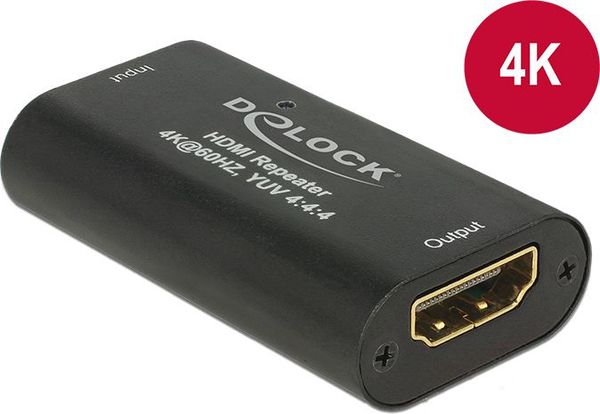 Fotoja e Përsëritës sinjali Delock HDMI 4K UHD, 30m, i zi
