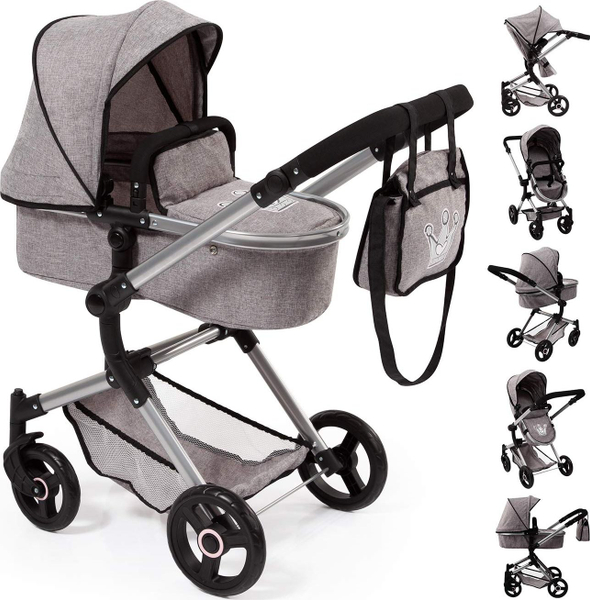 Fotoja e Lodër karrocë për kukulla Bayer Design Neo Vario, e hirtë