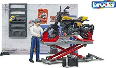 Fotoja e Set loje Bruder me motor Ducati dhe figurinë