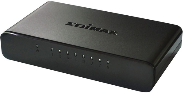 Fotoja e Router Edimax ES-3308P, 8 porta, i zi