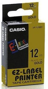 Fotoja e Fishek shiriti Casio (XR 12GD1), i zi/i artë