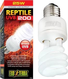Fotoja e Poç kompakt Hagen Exoterra Reptile UVB200 për terrarium, 25 W, i bardhë