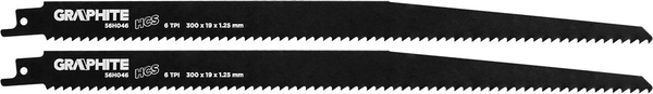 Fotoja e Teh sharre Graphite HCS, 300 x 19 x 1.25 mm, 6TPI, 2 copë