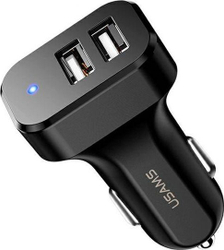 Fotoja e Karikues makine Usams C13 (1_789100), 2xUSB-A 2.1 A, i zi
