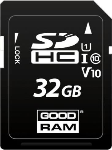 Fotoja e Kartë memorie GoodRam S1A0 SDHC, 32GB, Class 10, e zezë