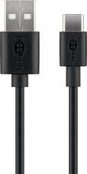 Fotoja e Kabllo Goobay USB A - USB C 59122, 2m, e zezë