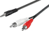 Fotoja e Kabllo Techly (907545), Jack 3.5 mm - RCA (Cinch) x 2, 3 m, e zezë, Picture 1