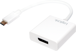 Fotoja e Përshtatës LogiLink USB-C - DisplayPort (UA0246), i bardhë