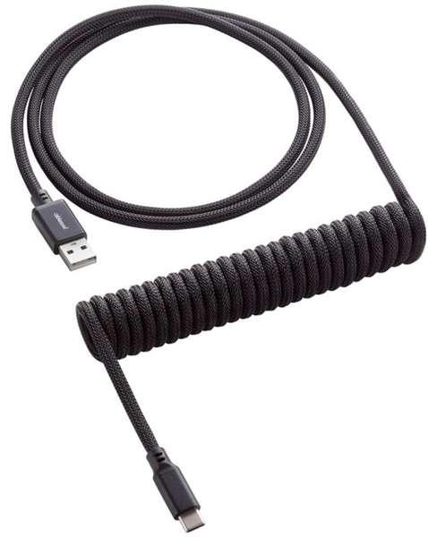 Fotoja e Kabllo CableMod Classic Coiled, USB-C/USB-A, 1,5m, e zezë