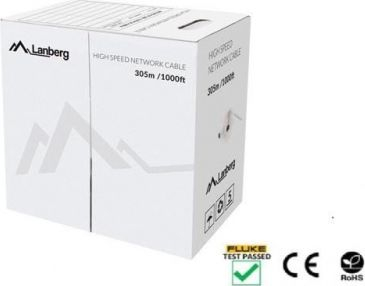 Fotoja e Kabllo rrjeti Lanberg LCU5-12CU-0305-R, Cat.5e, 305m, e kuqe