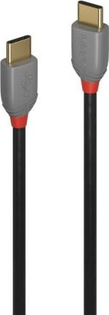 Fotoja e Kabllo Lindy USB-C - USB-C, 3m, e zezë/e hirtë