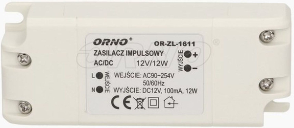 Fotoja e Furnizues energjie Orno, LED, 12 V DC, 12 W, 1 A, IP20