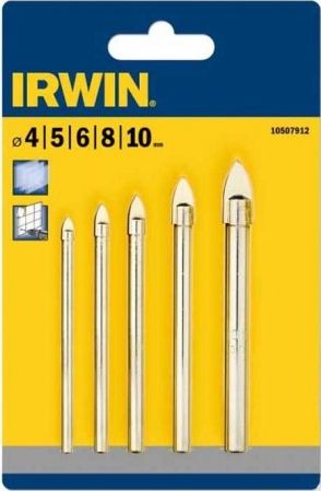 Fotoja e Set maje shpuese për xham Irwin (4.5.6.8.10mm) IRW10507912, 5 copë